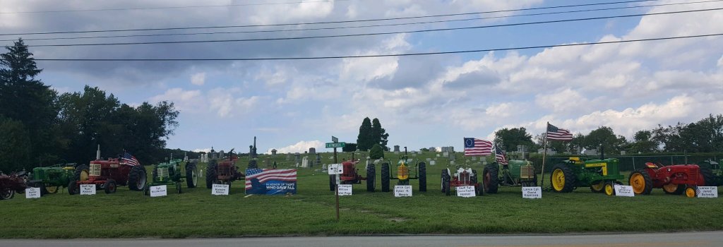 Memorial of Tractors for 13 Soldiers