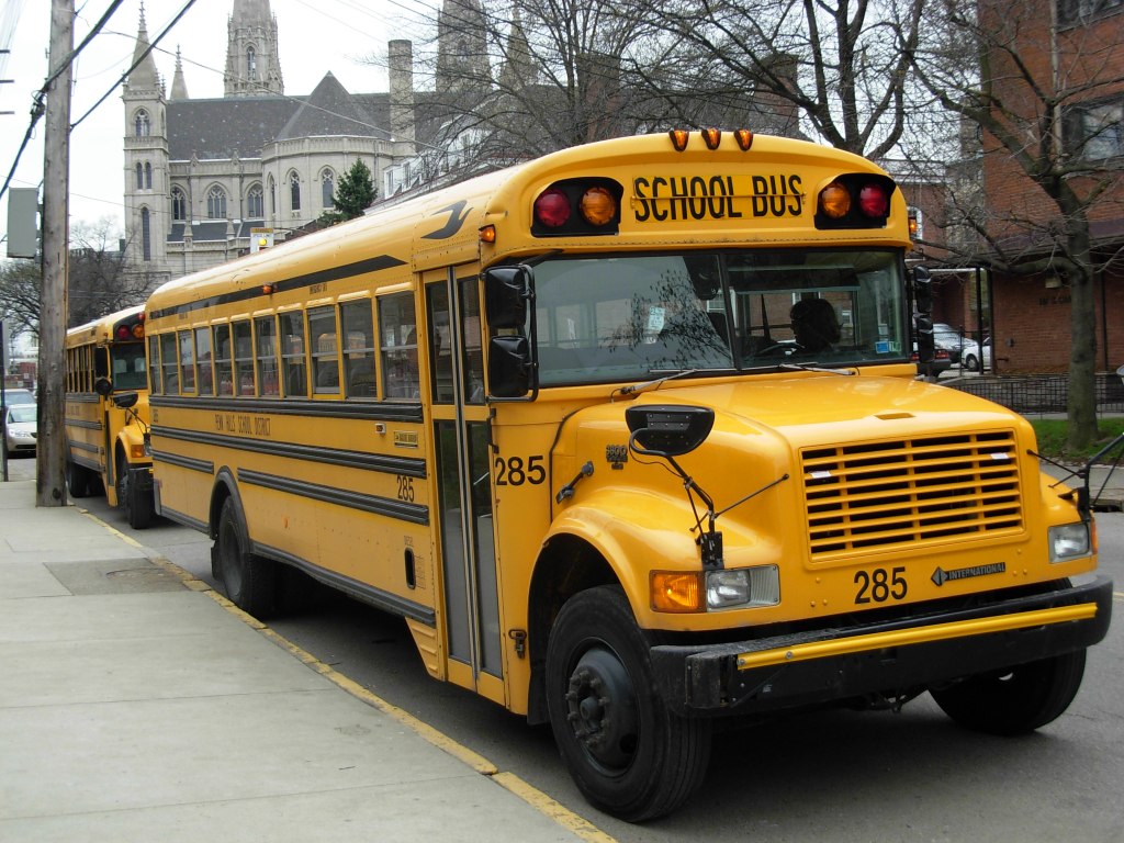 Yellow School Buses in Pittsburgh