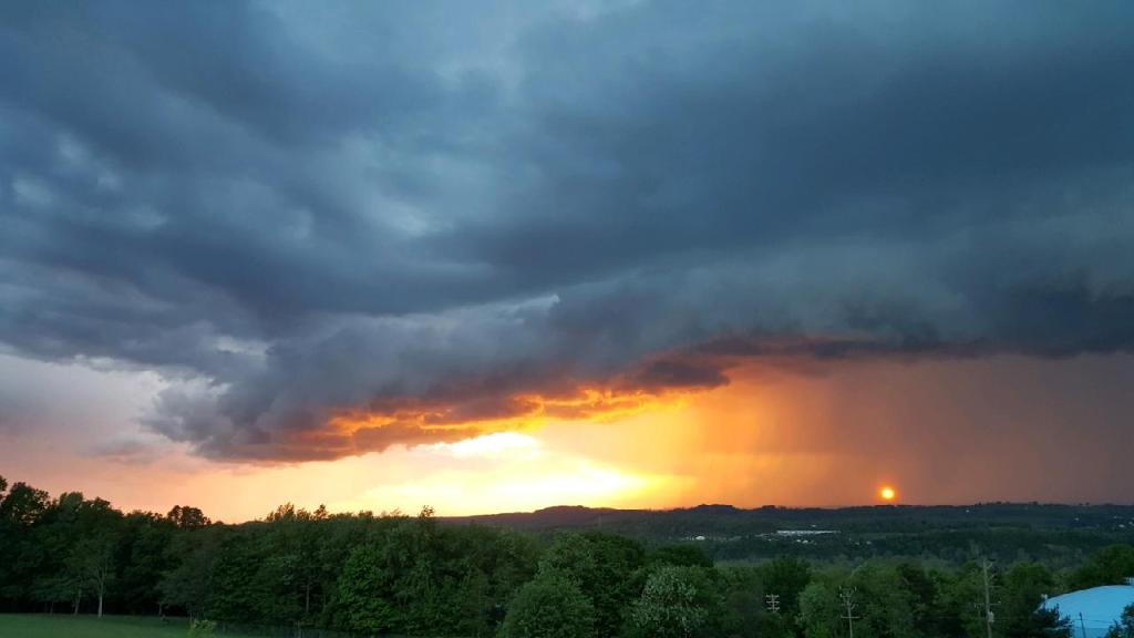 Sunset on a Stormy Night