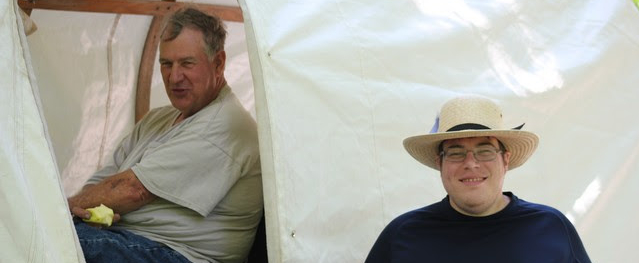 Dad and I at the Appalachian Wagon Train in 2015.